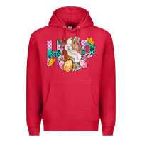 Cardinal Hop Bunny Easter Premium Hoodie - BundleAndBundleShop