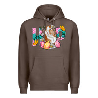 Coffee Hop Bunny Easter Premium Hoodie - BundleAndBundleShop