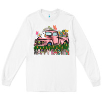 White Happy Easter Day truck Long Sleeve Tee - HowdyJamesFarm