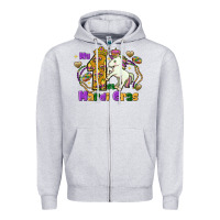 Heather Grey my first mardi gras unicorn Zipper Hoodie - FaDigitalArtStudio