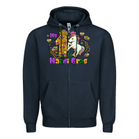 Navy my first mardi gras unicorn Zipper Hoodie - FaDigitalArtStudio