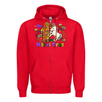 Red my first mardi gras unicorn Zipper Hoodie - FaDigitalArtStudio