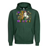 Sports Green my first mardi gras unicorn Zipper Hoodie - FaDigitalArtStudio