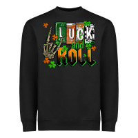 Black St. Patrick's Luck and roll Heavyweight Sweatshirt - OliviaCreatesArt