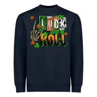 Navy St. Patrick's Luck and roll Heavyweight Sweatshirt - OliviaCreatesArt