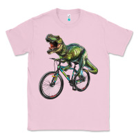 Bubblegum Pink t rex dinosaur riding dinosaur Classic Tee - RanaPortraitStore