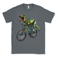 Charcoal Heather t rex dinosaur riding dinosaur Classic Tee - RanaPortraitStore