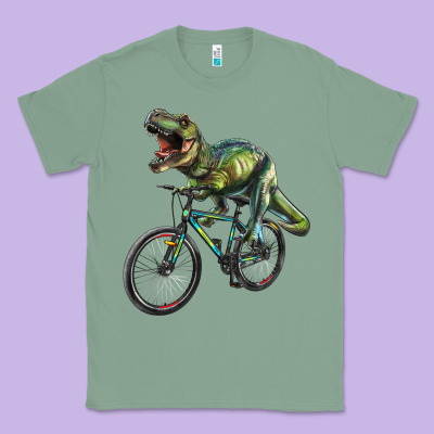 T Rex Dinosaur Riding Dinosaur Classic Tee Designed By Ranaportraitstore