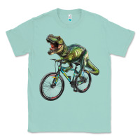 Seafoam t rex dinosaur riding dinosaur Classic Tee - RanaPortraitStore