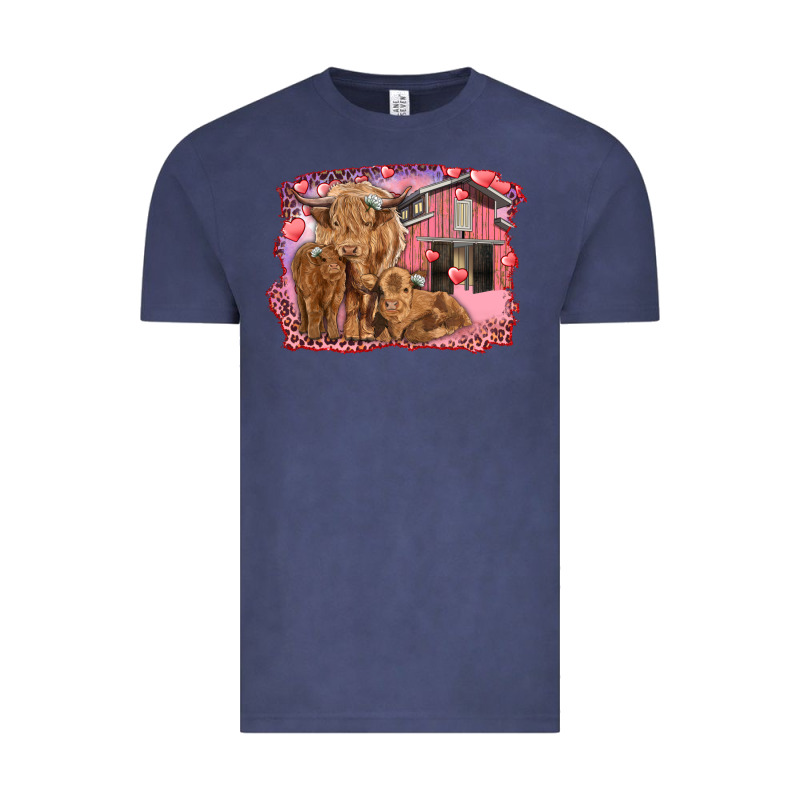 Valentines Day Mama Cow And Baby Cows Vintage Tee by RanaPortraitStore | Teevron