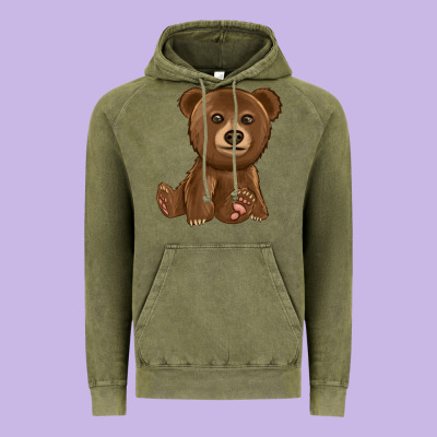 Bear Vintage Hoodie Designed By Texasbilliewilder