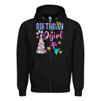 Black Birthday Girl 9 Zipper Hoodie - BundleAndBundleShop