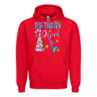 Red Birthday Girl 9 Zipper Hoodie - BundleAndBundleShop