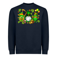 Navy St. Patrick's Day gnomes Heavyweight Sweatshirt - OliviaCreatesArt