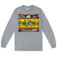 Heather Grey st Patricks day western shamrock Long Sleeve Tee - Jasminsmagicworld