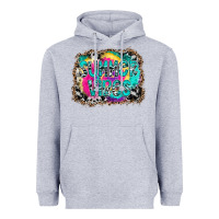 Heather Grey Summer Vibes Heavyweight Hoodie - CowhideDigitalArt