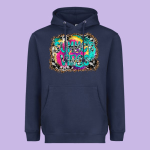 Summer Vibes Heavyweight Hoodie Designed By Cowhidedigitalart