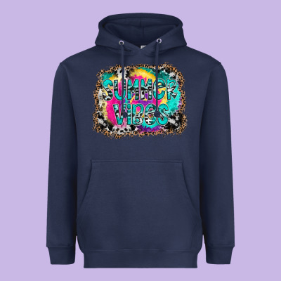 Summer Vibes Heavyweight Hoodie Designed By Cowhidedigitalart