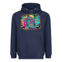 Navy Summer Vibes Heavyweight Hoodie - CowhideDigitalArt