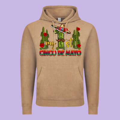 My 1st Cinco De Mayo Vintage Hoodie Designed By Texasbilliewilder