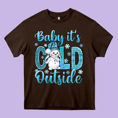 Baby Its Cold Outside Heavy Core Tee Designed By Nancycooperartshop
