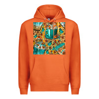 Carrot american football coffee cups with butterfly and leopard seamless patt Premium Hoodie - BundleAndBundleShop