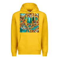 Lemon american football coffee cups with butterfly and leopard seamless patt Premium Hoodie - BundleAndBundleShop
