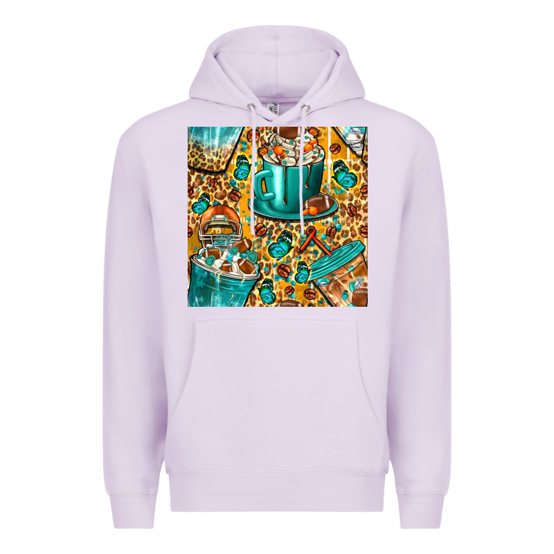 American Football Coffee Cups With Butterfly And Leopard Seamless Patt Premium Hoodie by BundleAndBundleShop | Teevron