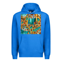 True Royal american football coffee cups with butterfly and leopard seamless patt Premium Hoodie - BundleAndBundleShop