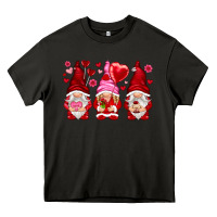 Asphalt valentines day gnomies with heart balloon Heavy Core Tee - NancyCooperArtShop
