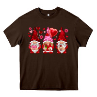 Chocolate Brown valentines day gnomies with heart balloon Heavy Core Tee - NancyCooperArtShop