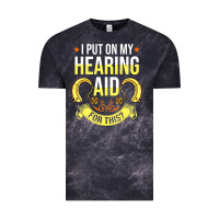 Cloud Black hearing aid gift funny deaf awareness t shirt Vintage Tee - tuanDangUi