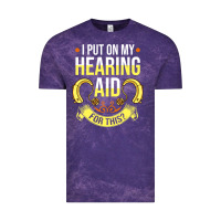 Cloud Purple hearing aid gift funny deaf awareness t shirt Vintage Tee - tuanDangUi