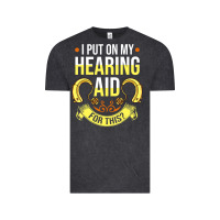 Vintage Black hearing aid gift funny deaf awareness t shirt Vintage Tee - tuanDangUi
