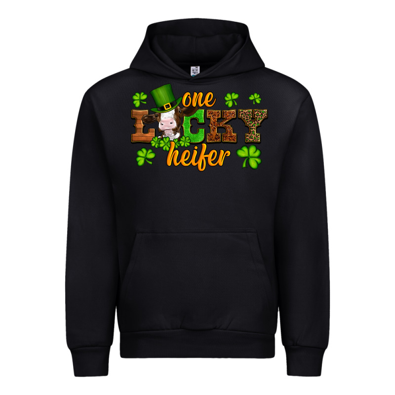 St Patricks One Lucky Heifer Baby Cow Urban Hoodie by Artiststas | Teevron