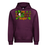 Mauve Wine st patricks one lucky heifer baby cow Urban Hoodie - Artiststas