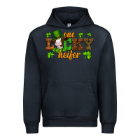 Navy st patricks one lucky heifer baby cow Urban Hoodie - Artiststas