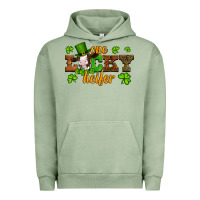 Pigment Oil Green st patricks one lucky heifer baby cow Urban Hoodie - Artiststas