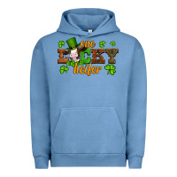 Pigment Pebble Blue st patricks one lucky heifer baby cow Urban Hoodie - Artiststas