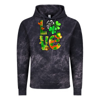 Cloud Black st.patrick love with clover Vintage Hoodie - NancyCooperArtShop