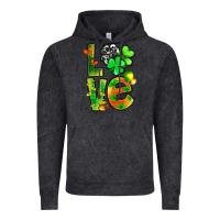 Vintage Black st.patrick love with clover Vintage Hoodie - NancyCooperArtShop