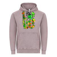 Vintage Zinc st.patrick love with clover Vintage Hoodie - NancyCooperArtShop