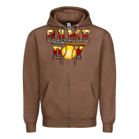 Chestnut game day softball Zipper Hoodie - FaDigitalArtStudio