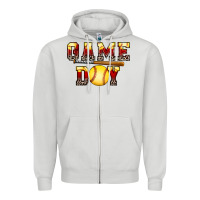 Dove Grey game day softball Zipper Hoodie - FaDigitalArtStudio