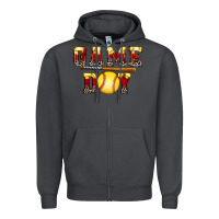 Smoke game day softball Zipper Hoodie - FaDigitalArtStudio