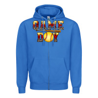 True Royal game day softball Zipper Hoodie - FaDigitalArtStudio