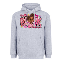 Heather Grey Pretty Black Educated Heavyweight Hoodie - CowhideDigitalArt