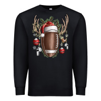 Black christmas football Premium Sweatshirt - SublimationCraftShop