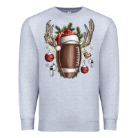 Heather Grey christmas football Premium Sweatshirt - SublimationCraftShop