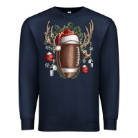 Navy christmas football Premium Sweatshirt - SublimationCraftShop